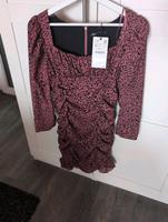 Schönes burgunderrotes bzw. Lillanes Kleid mit Leopront von Zara Hessen - Alsbach-Hähnlein Vorschau