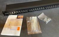 deleyCON Cat6a Patch Panel 24 Port Shielded Black MK2272, OVP, .. Hessen - Fulda Vorschau