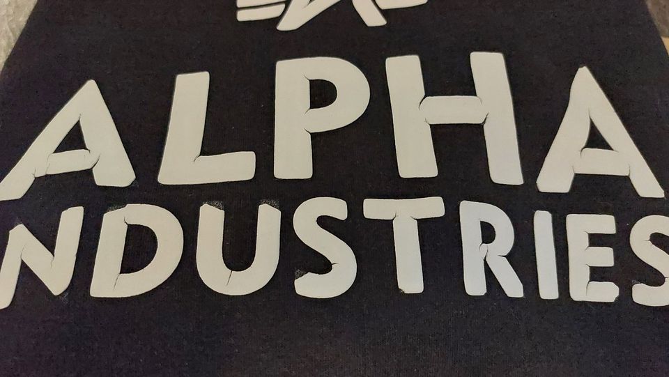 Alpha Industries Hoodie, Foam Print, Größe S, schwarz in Stuhr