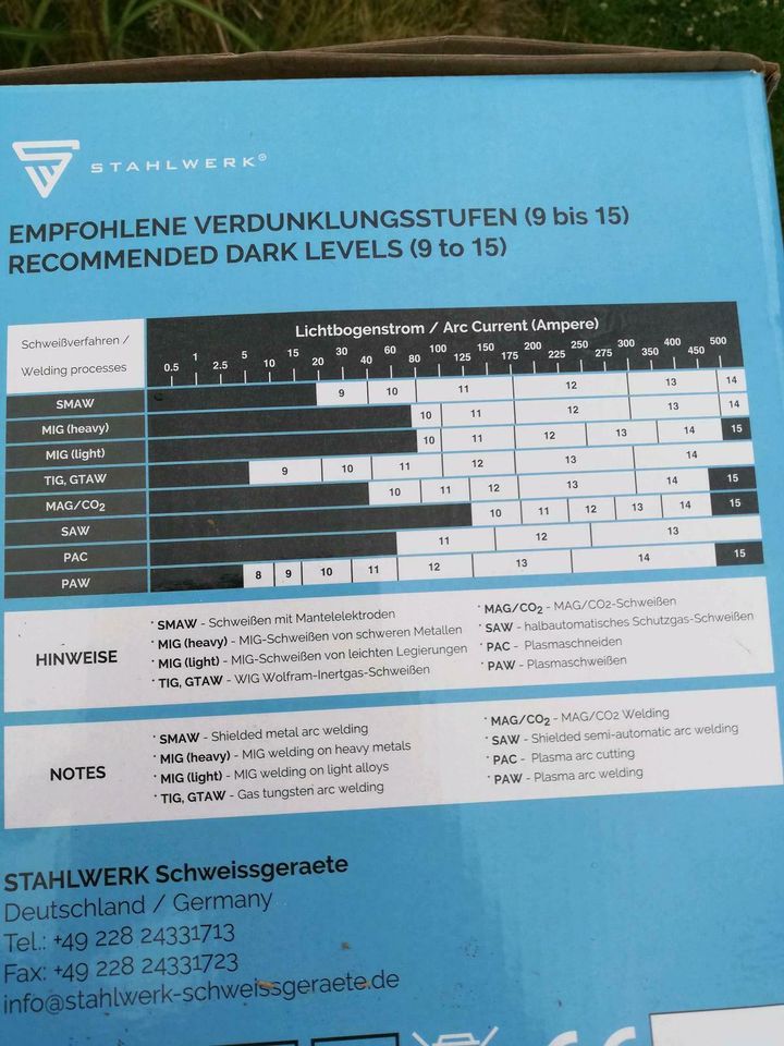 NEU: Güde Elektrodenschweißgerät mit Helm, Handschuhen, Schürze in Neu-Eichenberg