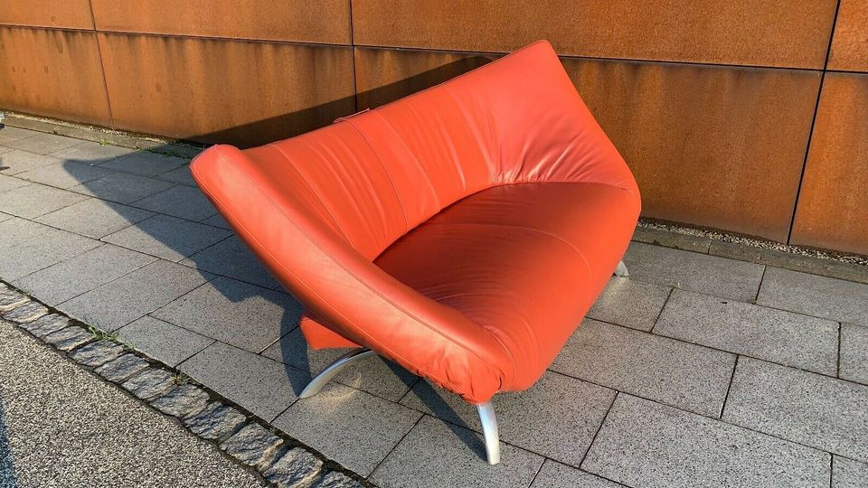 LEOLUX DANAISE Design Sofa Leder orange in Dortmund