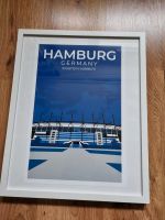 Stadion Poster HSV mit Koordinaten im weißen Bilderrahmen Wandsbek - Hamburg Sasel Vorschau