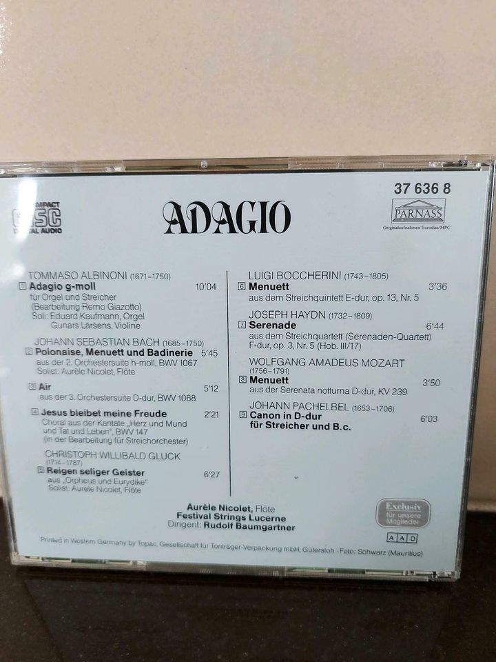 CD  Albinoni Adagio in Sasbachwalden