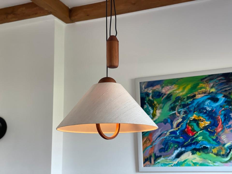 60er Danish design Deckenleuchte Vintage Pendelleuchte Teak in Bremen