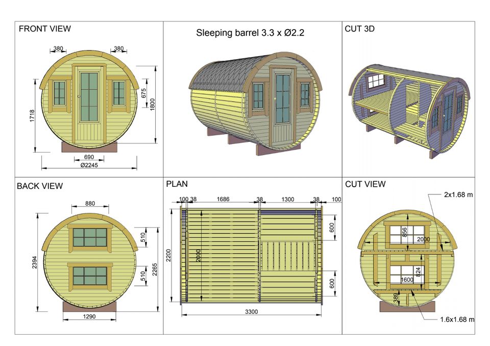 Agande Schlaffass, Barrel, Gemeinschaftsbarrel, Gartenhaus,383805 in Versmold