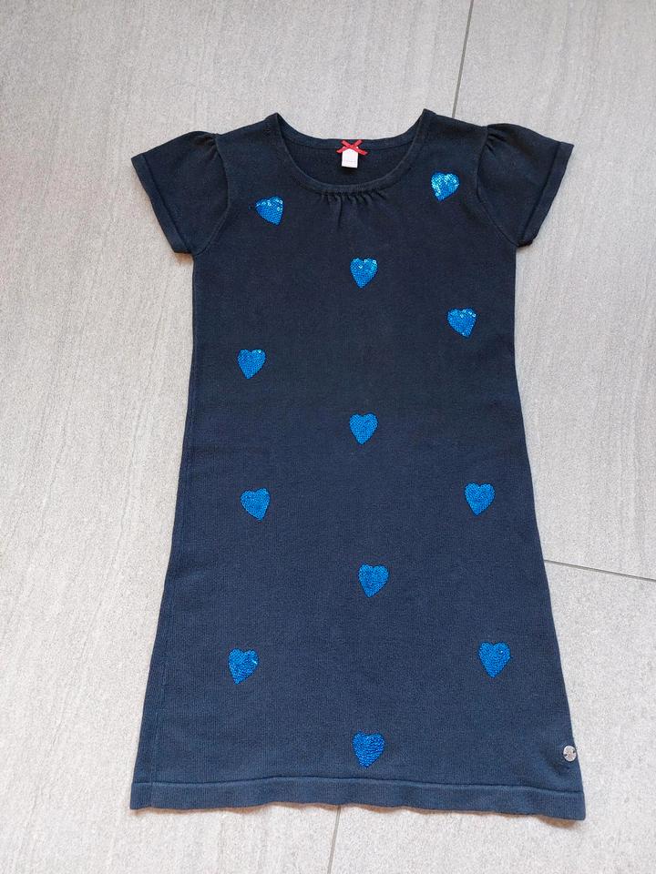 Gr. 116/122 Esprit Kleid Pailletten Weihnachten Silvester Herz in Mannheim