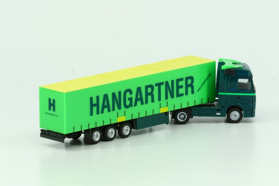 Modellbahn TT Herpa 065818 1/120 MB Actros Sattelzug "Hangartner" in Grimma