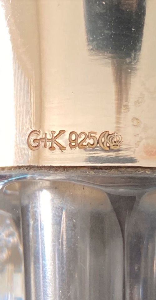 Kristall Karaffe G+K Sterling Silber in Gründau