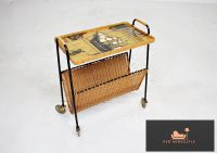 Zeitungswagen Tisch Beistell Vintage Rollen Schiff 70er Retro Top Nordrhein-Westfalen - Lage Vorschau