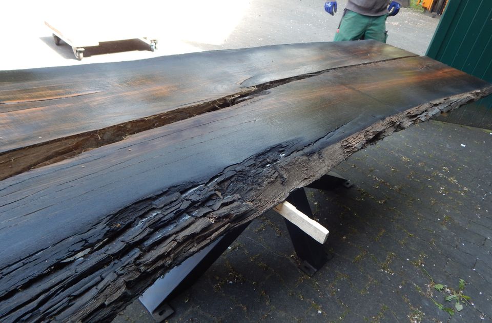 Mooreiche 270x95 Ess- Tisch Platte Rustikal Bohle Brett Bog Oak in Warendorf