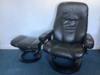 Stressless Relaxsessel mit Hocker schwarz Nordrhein-Westfalen - Lienen Vorschau