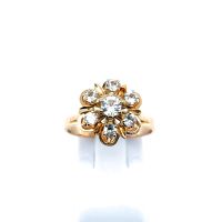 4g 18K 750 Bicolour Rosegold Rose Cluster Cocktail Ring 55 Zert Rheinland-Pfalz - Igel Vorschau