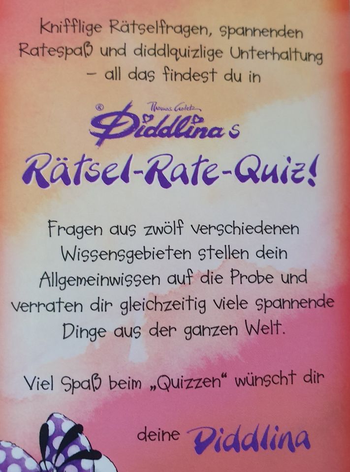 Diddl/Diddlina: Diddlina's Rätsel-Rate-Quiz, bespielt, s. Fotos in Lübeck