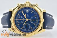 Breitling Chronomat Chronograph K13050.1 18k Yellow Gold Blue Dia Baden-Württemberg - Iffezheim Vorschau