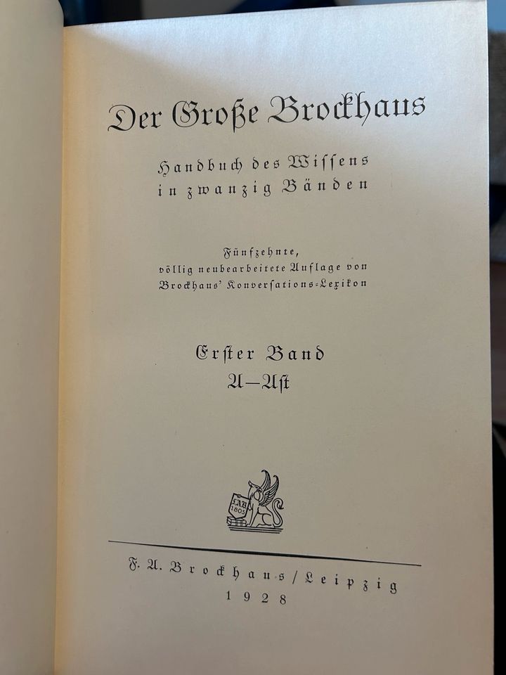 Der große Brockhaus 15. Auflage 1928 Goldschnitt (20 Bücher) in Dortmund