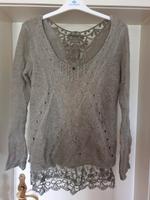 Strickpullover Pullover S M taupe Spitze  65 % MOHAIR kuschelig Hessen - Bad Arolsen Vorschau