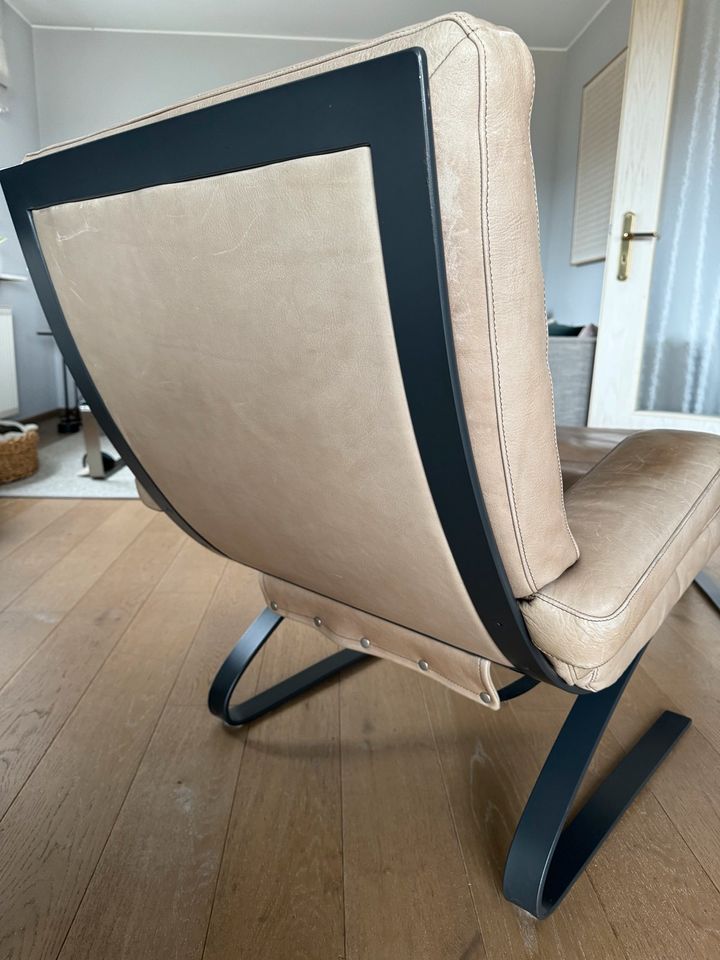 Hochwertiger Lounge Sessel / Schwingsessel mit Fußhocker von COR in Langenselbold