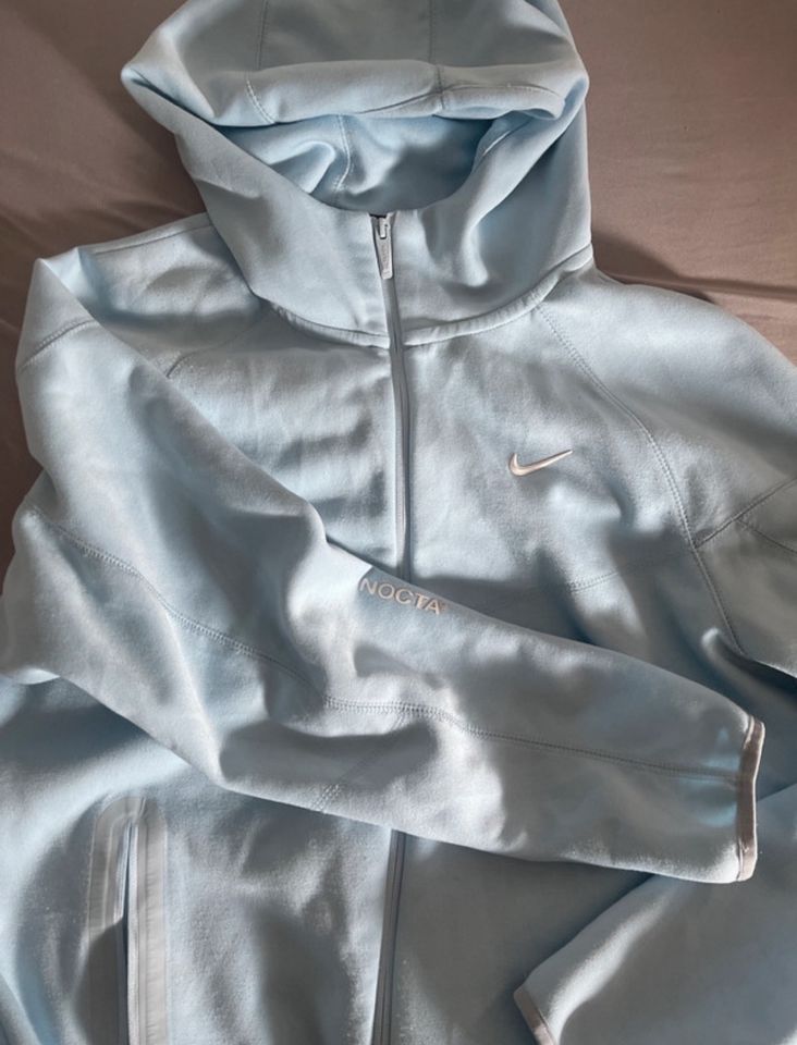 Nike nocta blau weiß zip hoodie Tracky Jogginganzug Jogger L in Gelsenkirchen