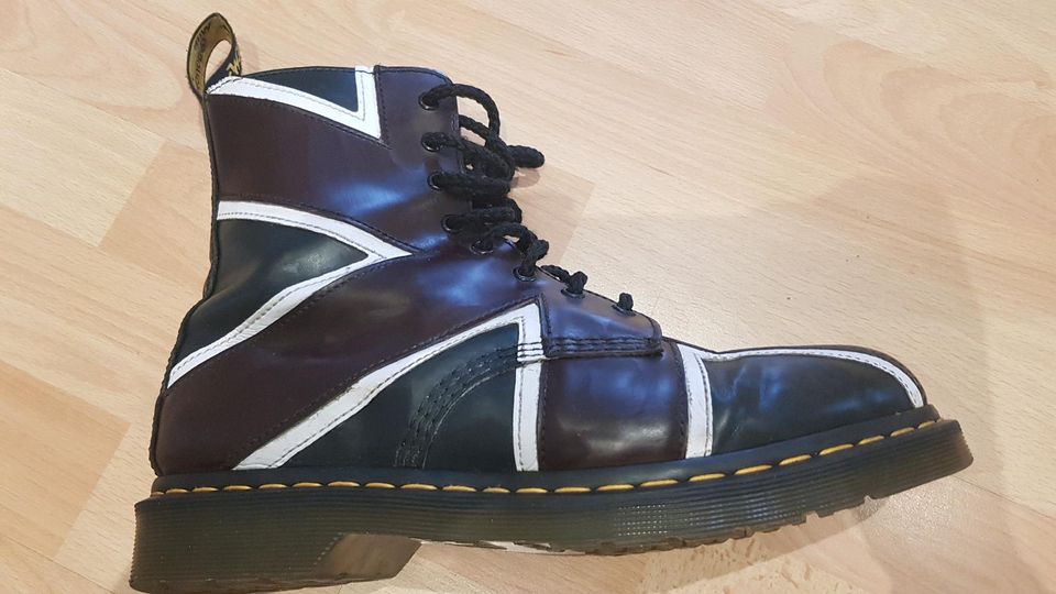 Dr. Martens 1460 Pascal Brit Gr.45/UK10 - Sondermodell Union Jack in Neuberend