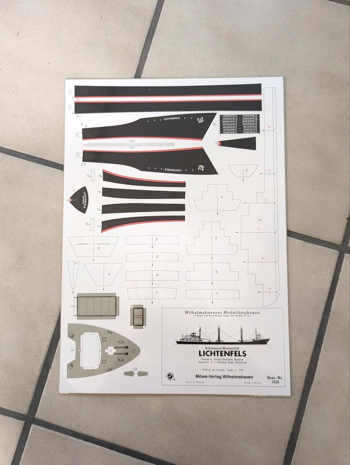 Modellbau Bogen Schwergut Motorschiff Lichtenfels OVP 1012 in Horb am Neckar