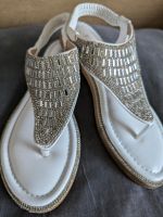 Sandalen Sommerschuhe Hochzeit Strand Glitzer Gr. 37 Niedersachsen - Lüchow Vorschau