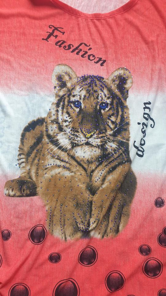 Tshirt Tiger Glitzersteinchen Vintage in Iserlohn