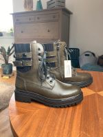 Boots Stiefel Lederoptik khaki/olivgrün Nieten Edewecht - Edewecht - Friedrichsfehn Vorschau