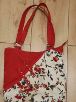 Damen Hand Tasche auch zum Umhängen mit Blumenmuster wie Neu Rheinland-Pfalz - Weitersbach Vorschau