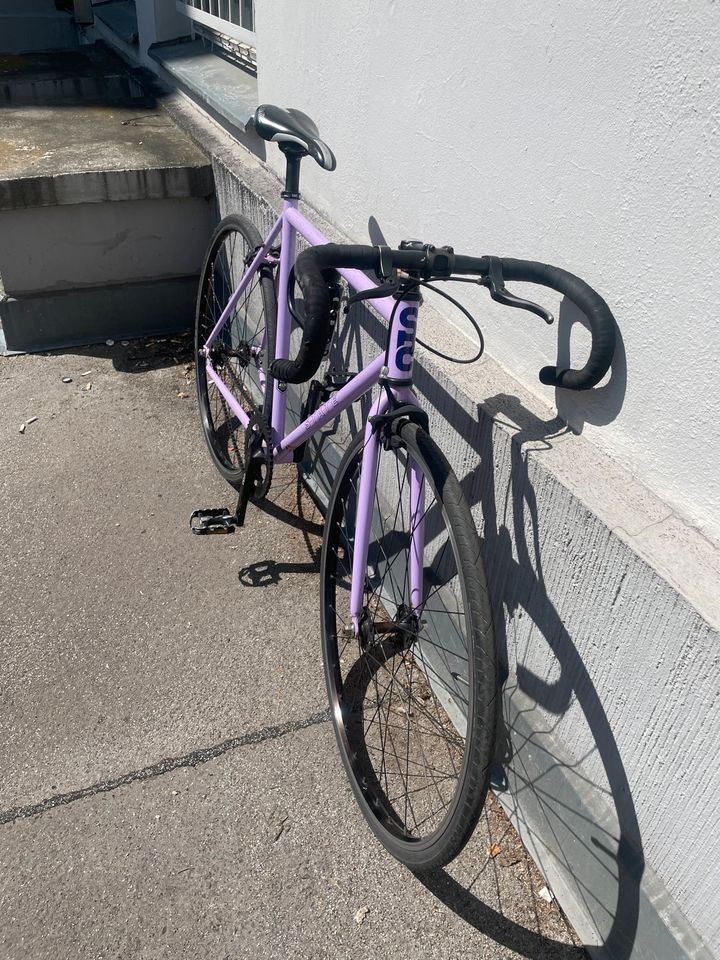 State Bicycle Co. Chromoly Steel 4130 purple Single Speed 55cm in Berlin