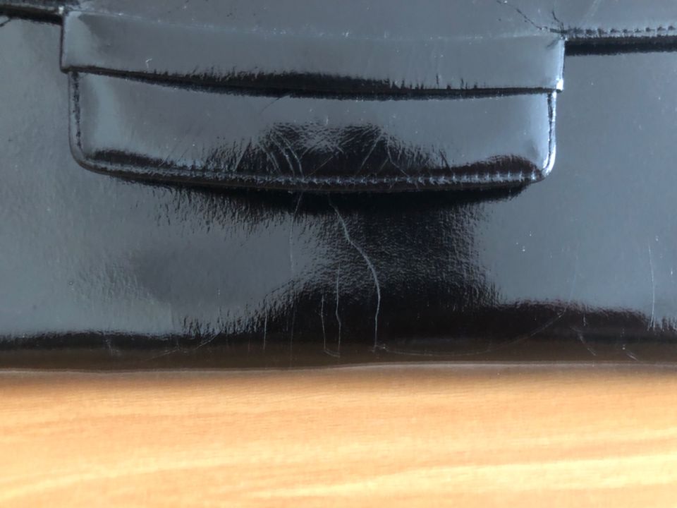 Vintage 70-er Tasche/ Clutch Lackleder schwarz in Heidelberg