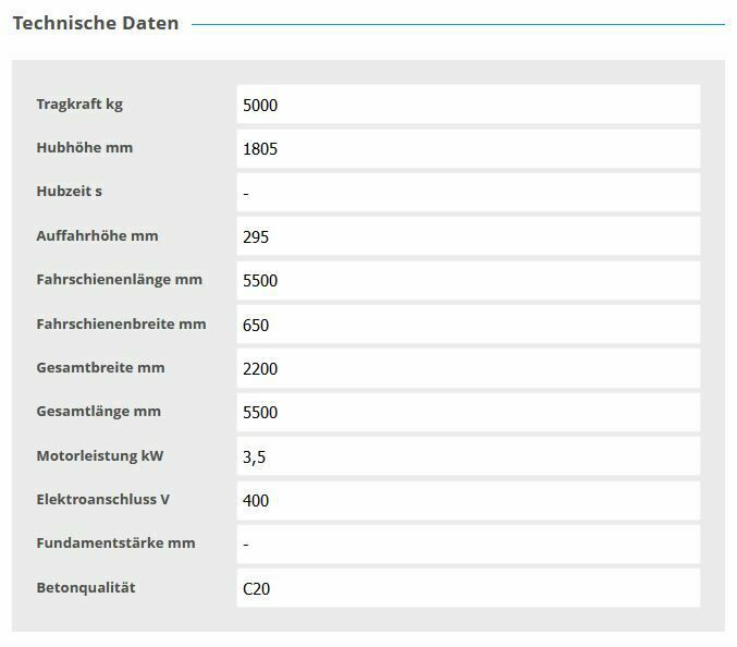 Ravaglioli Scherenhebebühne RAV650.2.55ISI   5 Tonnen in Köln