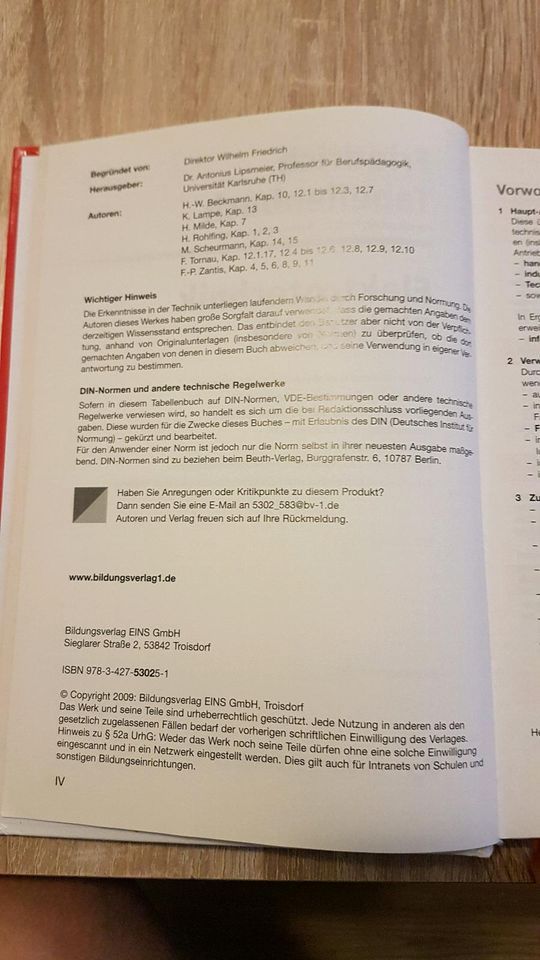 Buch - Friedrich Tabellenbuch Elektrotechnik/ Elektronik in Ottendorf-Okrilla