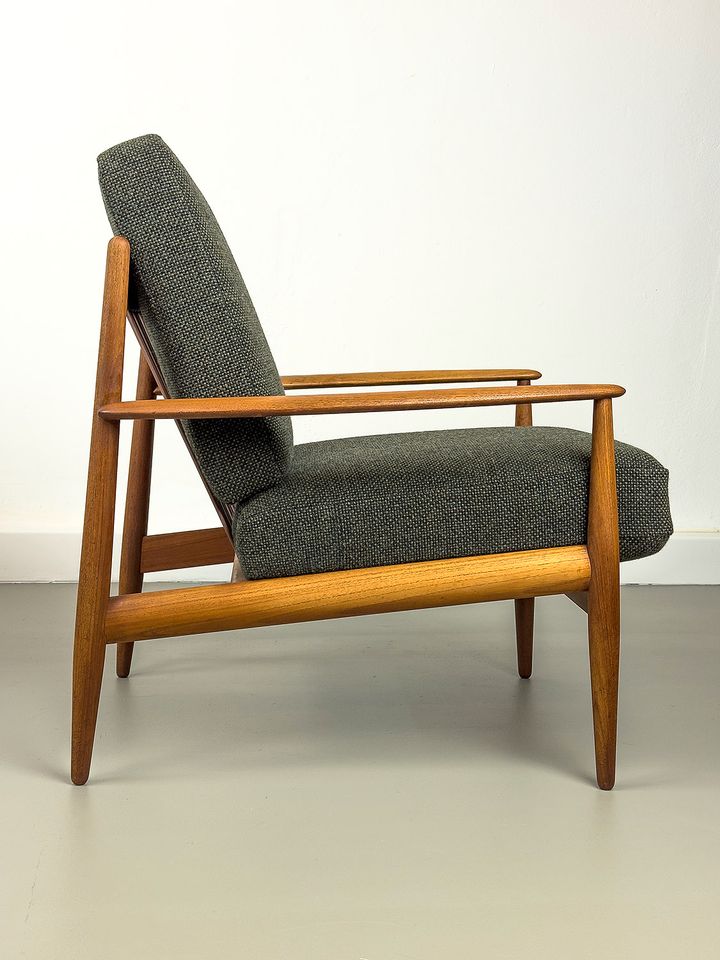 2er Vintage Teak Lounge Sessel Grete Jalk neu bezogen 60er 50er in Köln