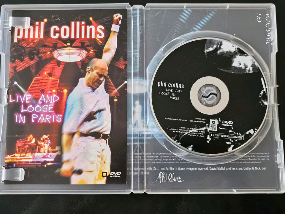 Film DVD Phil Collins Live and Loose in Paris in Krefeld