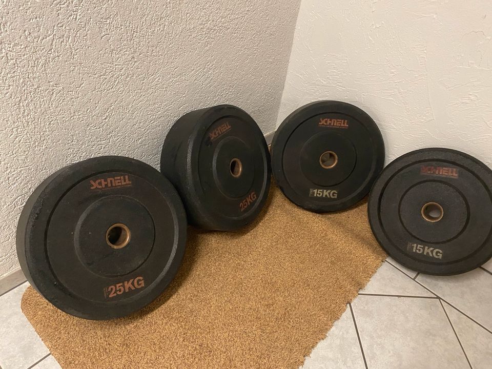 80KG 50mm Hantelscheiben/ Gewichte von Schnell Bumper Plates in Konken