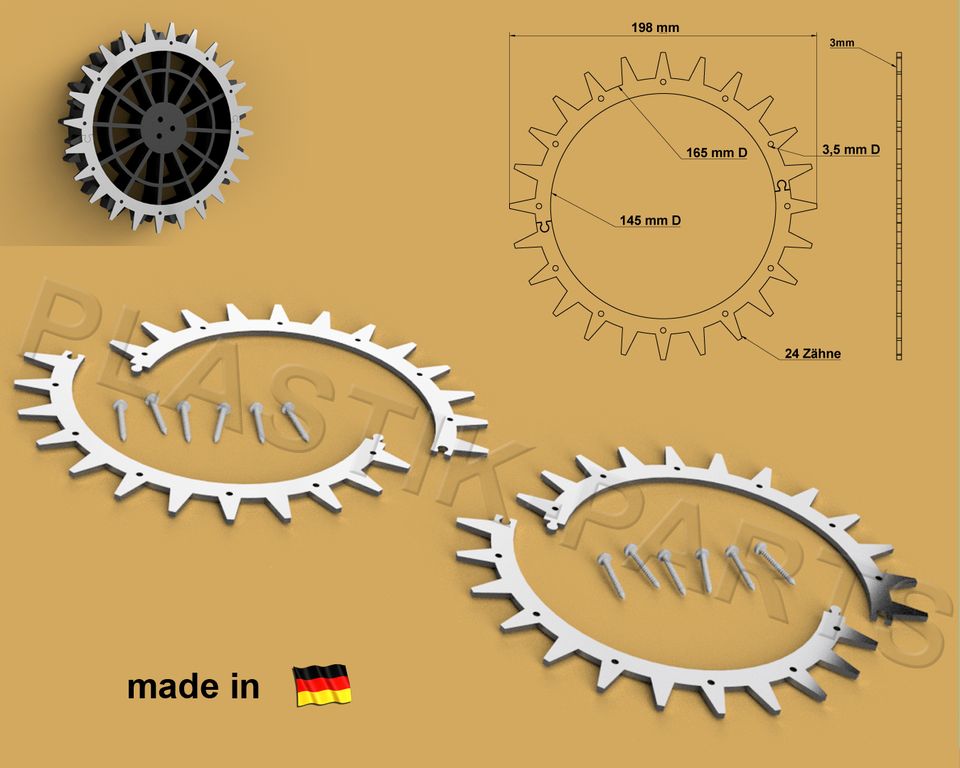 Spikes Offroad Profil Husqvarna Automower 105 305 308 Mähroboter in Wingst