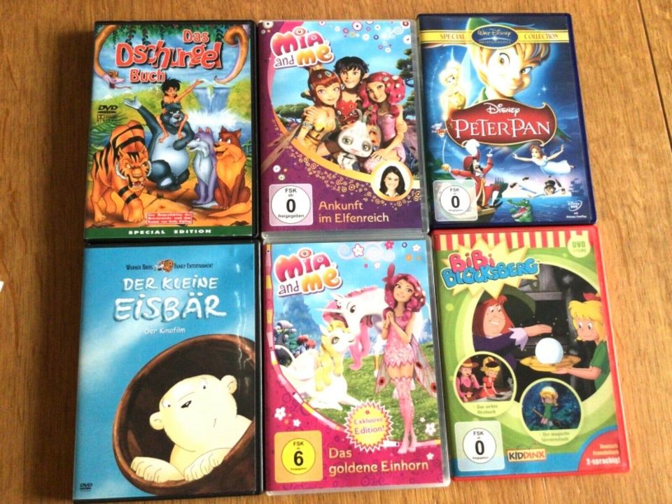 Kinder DVD Disney Peter Pan Dschungelbuch Mia and me Eisbär in Ratingen