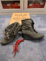 Replay Stiefelette mit Keilabsatz und Kunstfell 41 Nordrhein-Westfalen - Ratingen Vorschau
