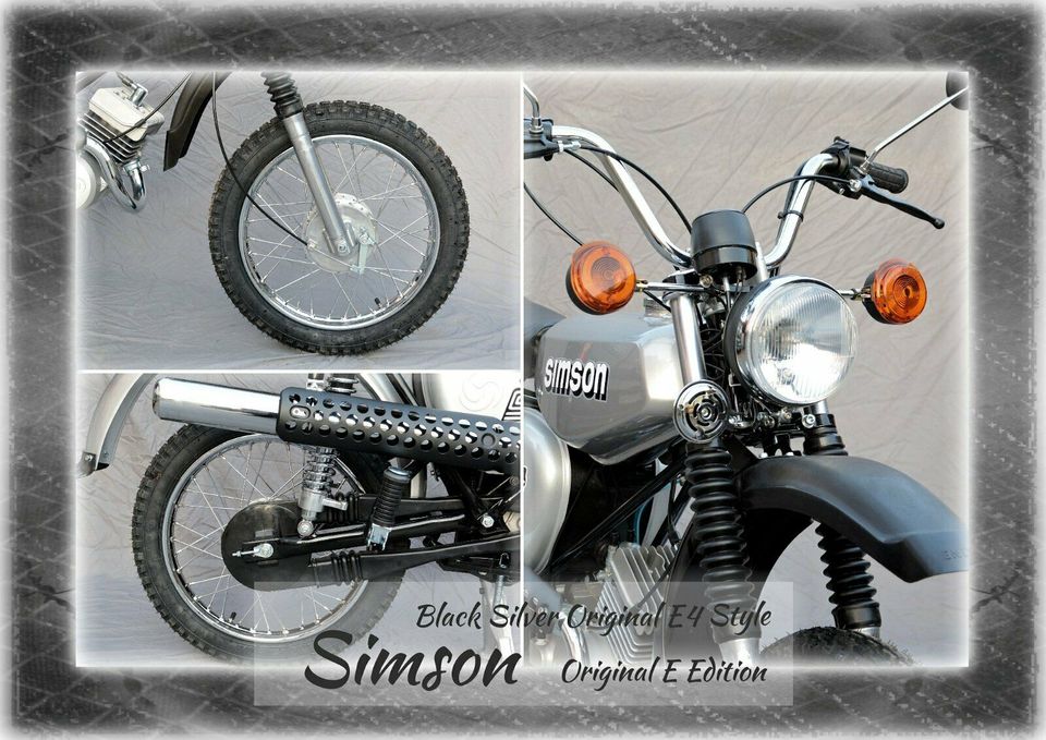 Simson S51 -NEUAUFBAU- Original Edition -Black Silver Original E4 in Wiehe