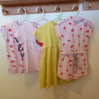 Kleider Shirts Hose 5teilig Sommer Mädchen Kurzarm Paket Set 80 Brandenburg - Potsdam Vorschau