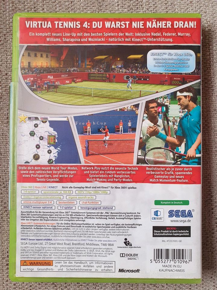 Virtua Tennis 4 für XBOX 360 in Schiffdorf