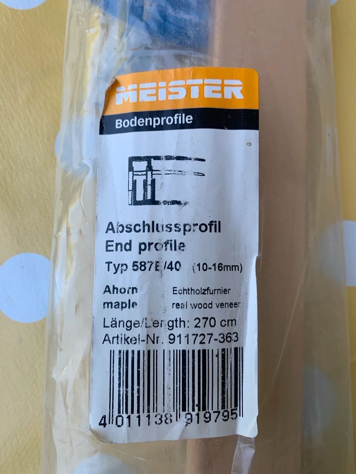 Bodenprofil Abschlussprofil Meister  Ahorn/Alu 270 cm Neu in Bielefeld