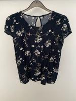 Only Shirt Bluse 36 S kurzarm dunkelblau Blumen Nordrhein-Westfalen - Oelde Vorschau