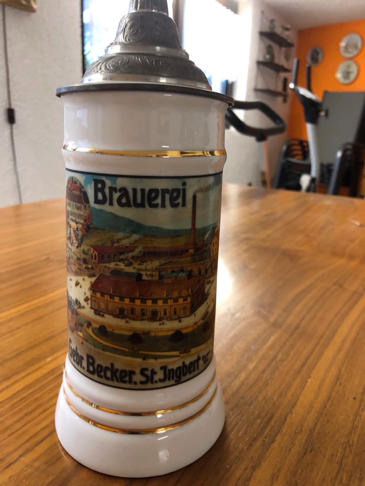 5 Editionskrüge der Brauerei Becker in St. Ingbert