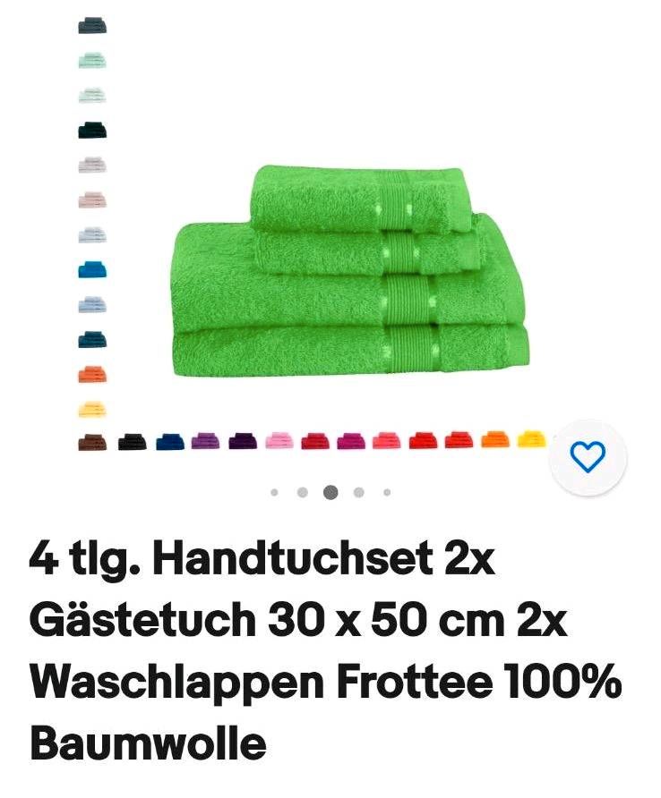 Handtücher 4er Set Frottee Neu Leipzig ist weiß 100/30x50cm eBay je Grünau-Ost - jetzt in Kleinanzeigen Kleinanzeigen 