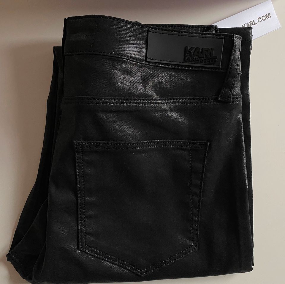 Karl Lagerfeld Skinny Hose Leder Gr.27 schwarz NP 200€ top☀️ in Niederwerrn
