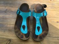 Birkenstock Zehentrenner Gizeh türkis 37 schmal Bayern - Coburg Vorschau