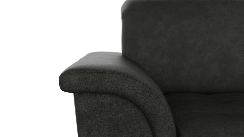 Ecksofa 278x171cm schwarz grau Lederoptik Luxus Microfaser Franzi in Köln