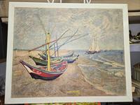 DDR Bild Kunstdruck Van Gogh Fischerboote Bei Saintea Maries Thüringen - Leinefelde Vorschau
