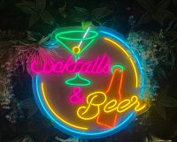 COCKTAILS & BEER LED Schild NEON Dimmbar 80 X 74 NEU Schleswig-Holstein - Tolk Vorschau